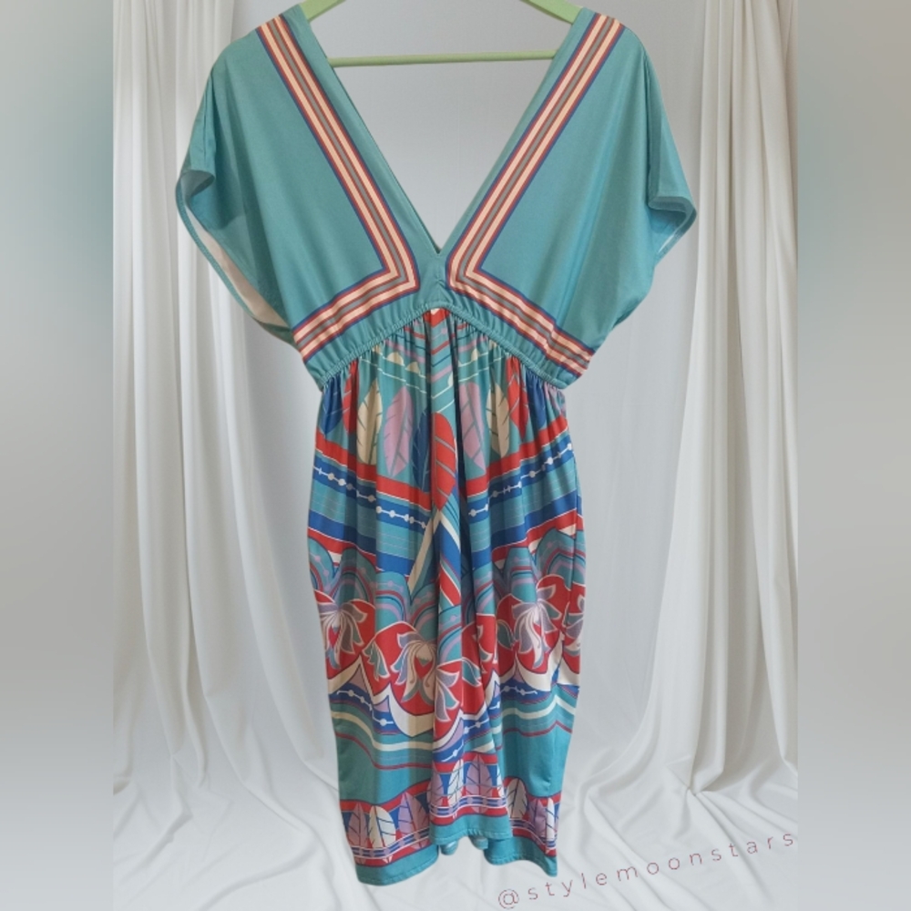 Flying Tomato Anthropologie Flowy V Neck Dress Size Medium